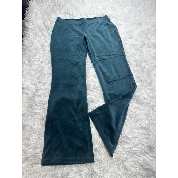 JUICY COUTURE Velour Tracksuit  Track Suit Large Rare Dark Seafoam Rhinestones - Picture 9 of 15
